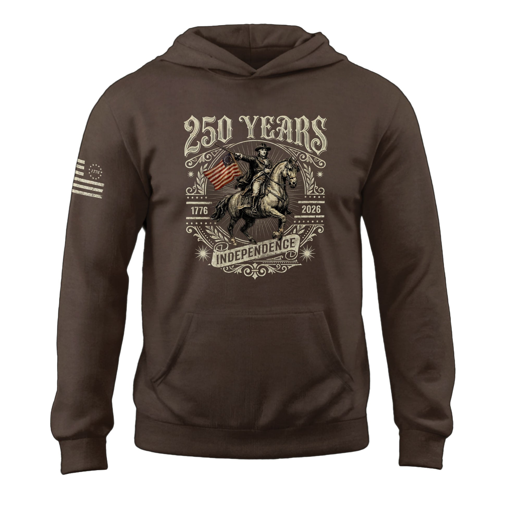 USA 250 Years Hoodie 1776–2026 American Heritage Freedom Journey - Rust Field Wear