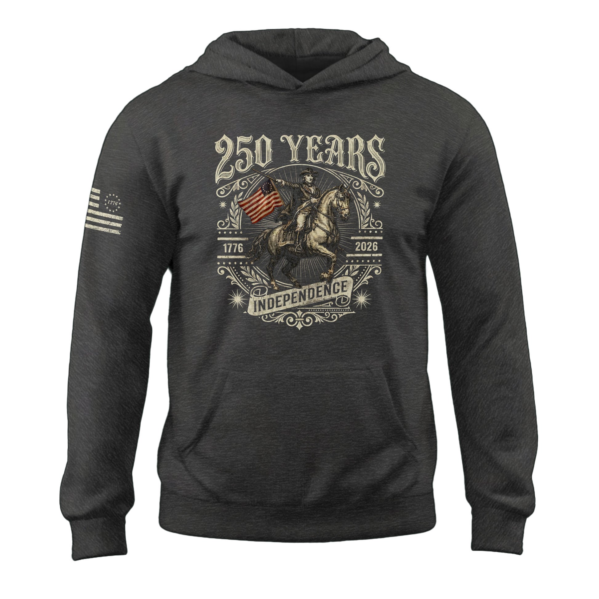 USA 250 Years Hoodie 1776–2026 American Heritage Freedom Journey - Rust Field Wear