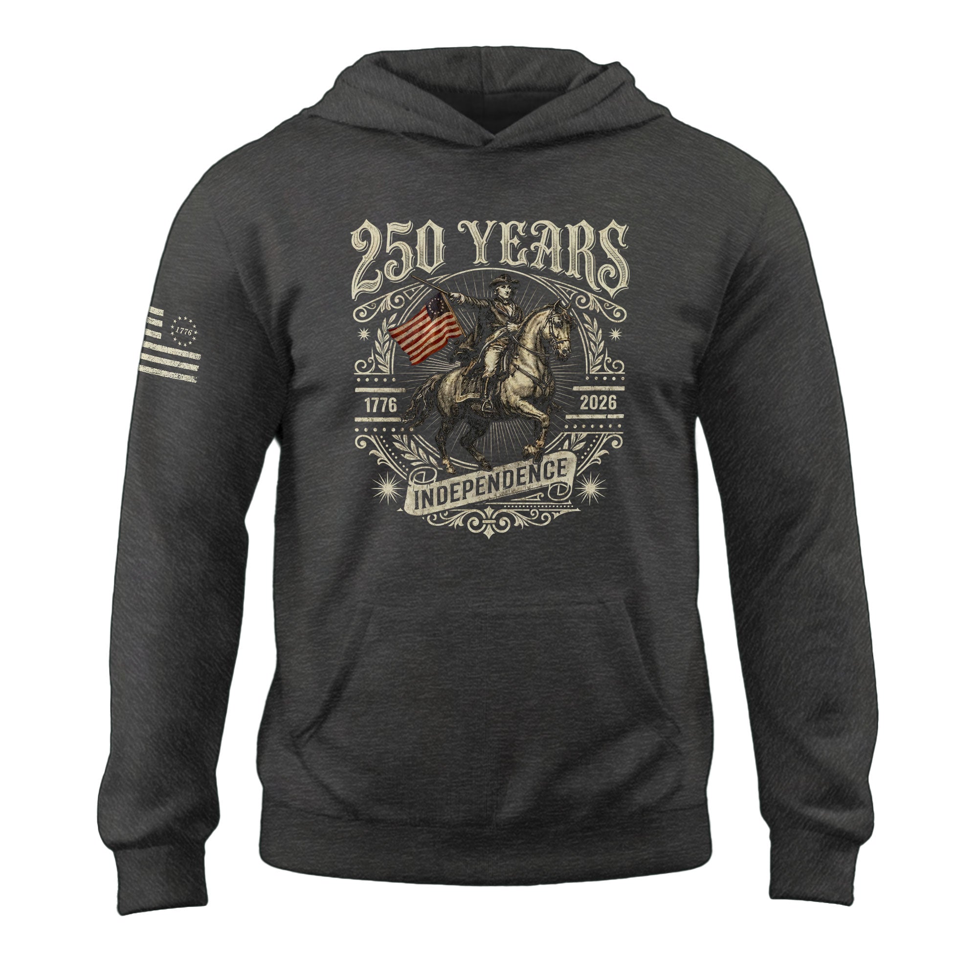 USA 250 Years Hoodie 1776–2026 American Heritage Freedom Journey - Rust Field Wear