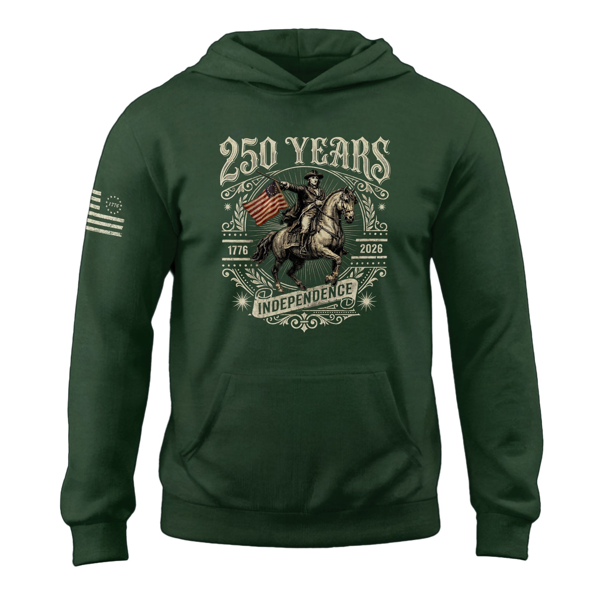USA 250 Years Hoodie 1776–2026 American Heritage Freedom Journey - Rust Field Wear