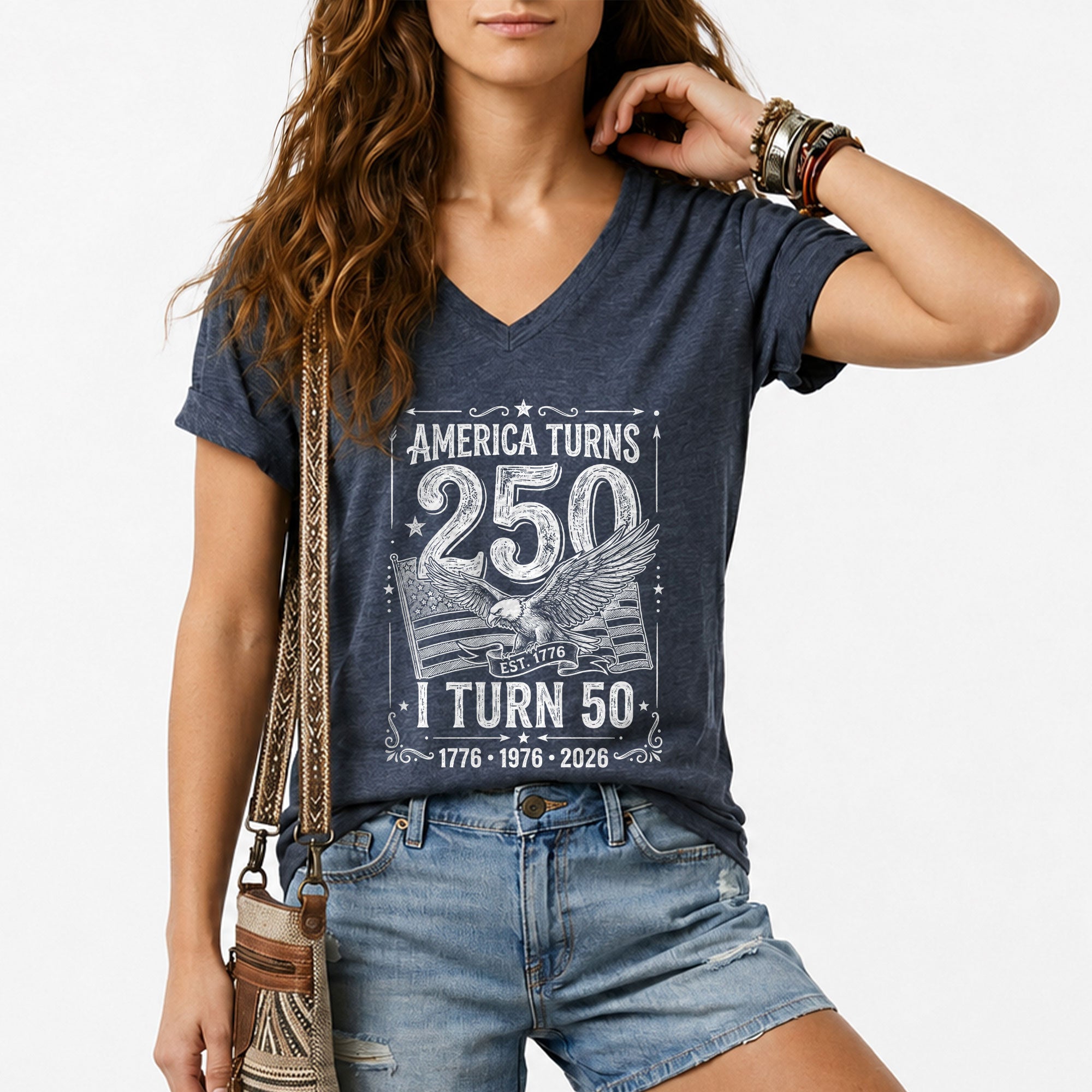 Retro USA 250 Years Celebration Tee – Turning 50 in 2026 Shirt
