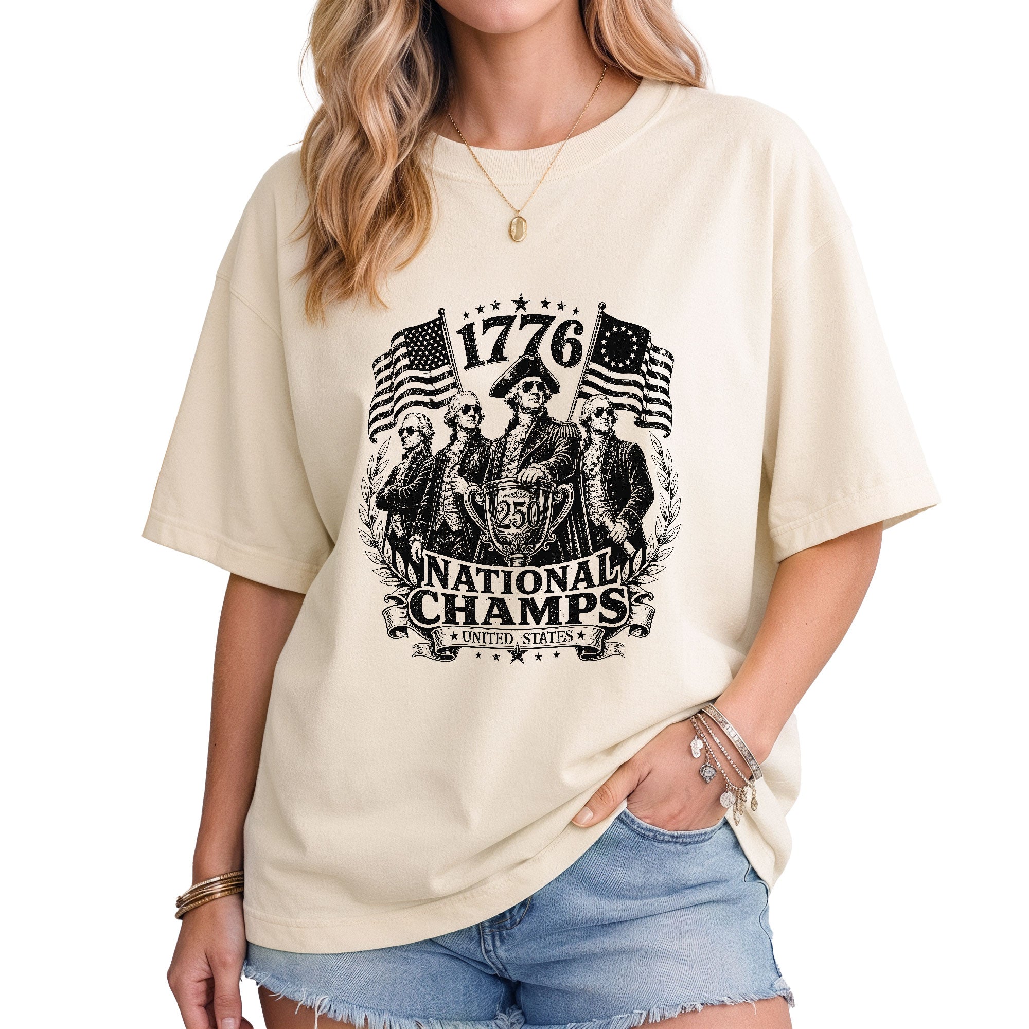 1776 National Champs Shirt Retro Style Patriotic Graphic Tee Unique Historical Design
