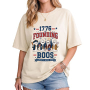 Founding Fathers Ghost Halloween Shirt 1776 The Founding Boos Patriotic Graphic Tee