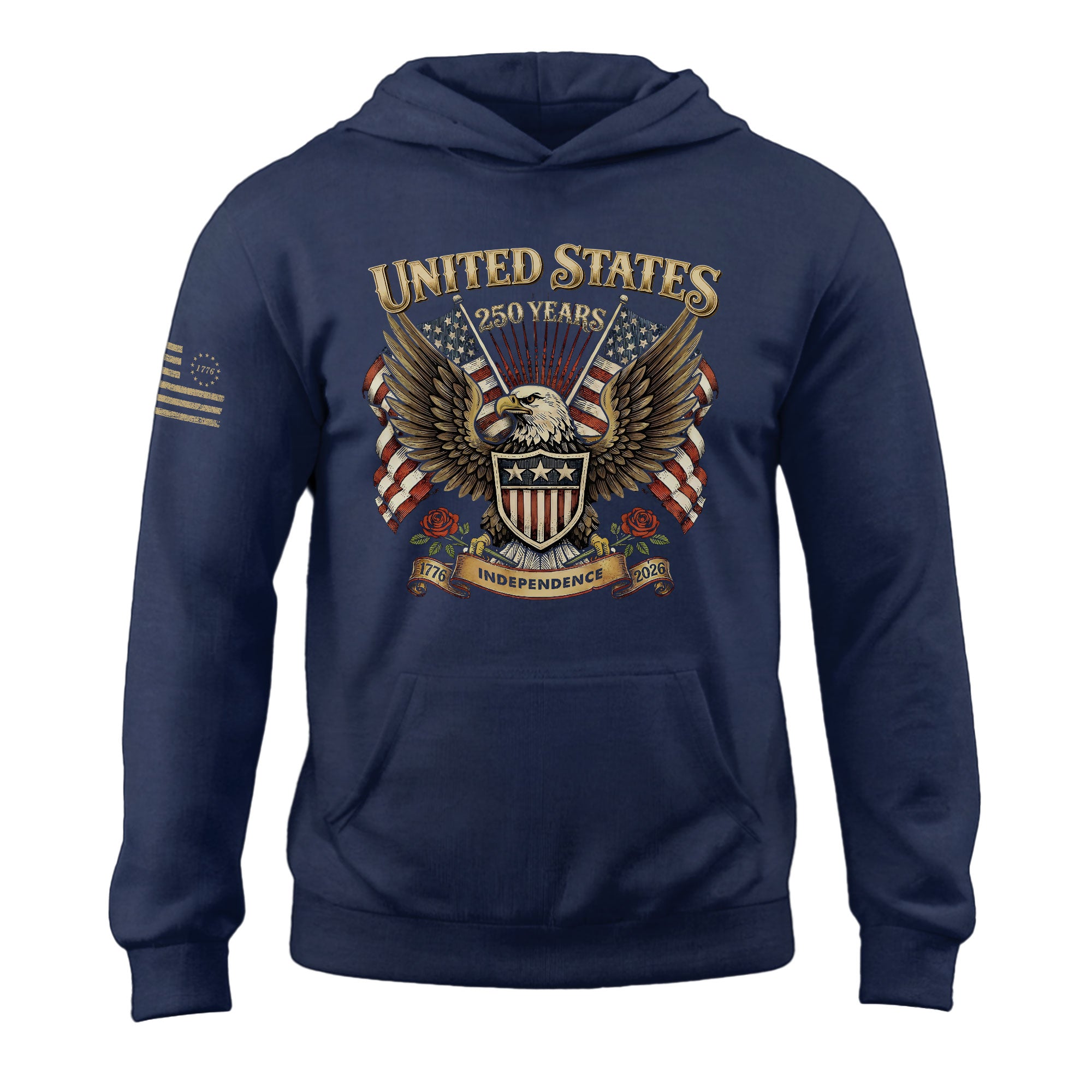 USA 250th Anniversary Hoodie 1776–2026 Historic Voyage Freedom Heritage