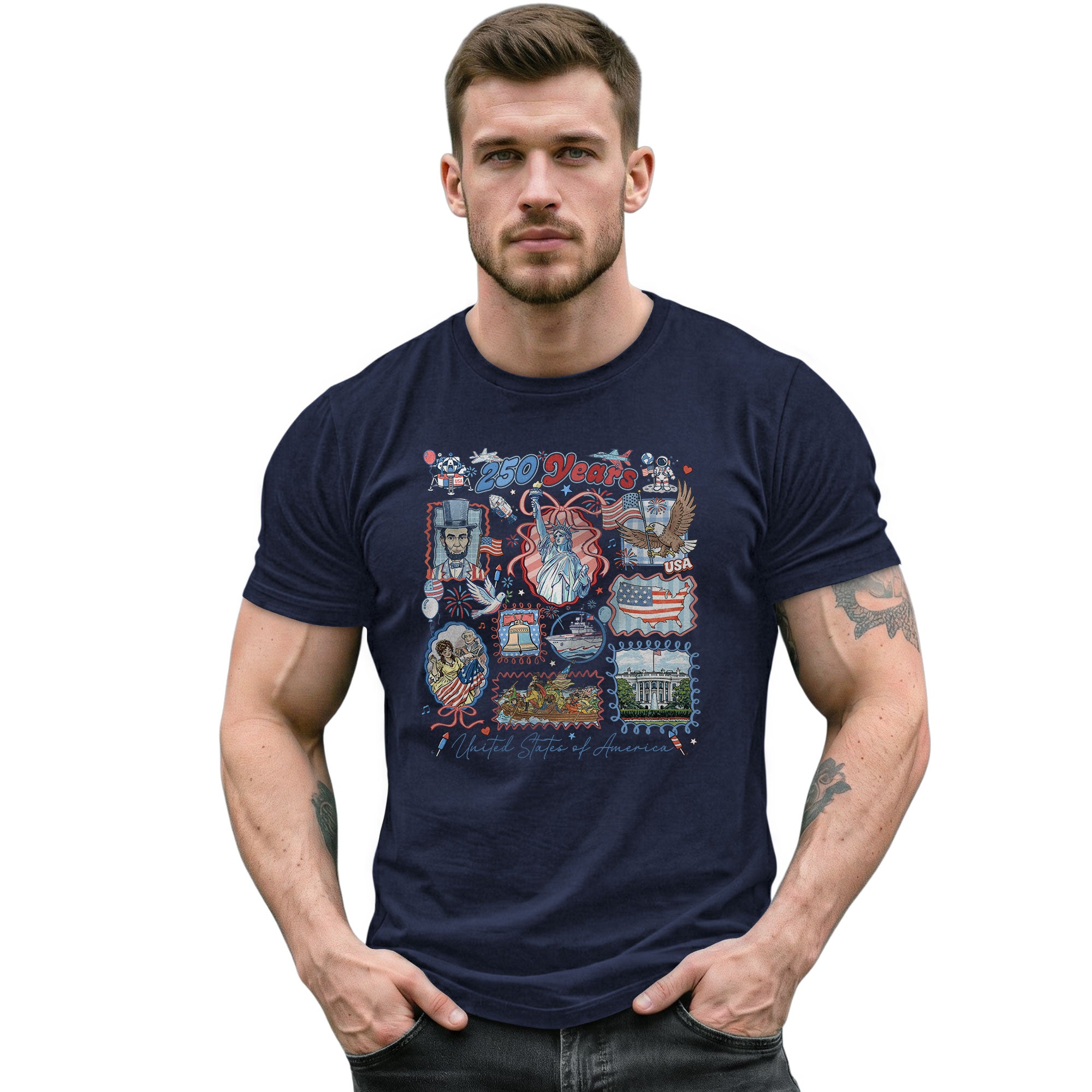 Vintage 1776-2026 USA Freedom Shirt - 250th Anniversary Retro Patriotic Gift