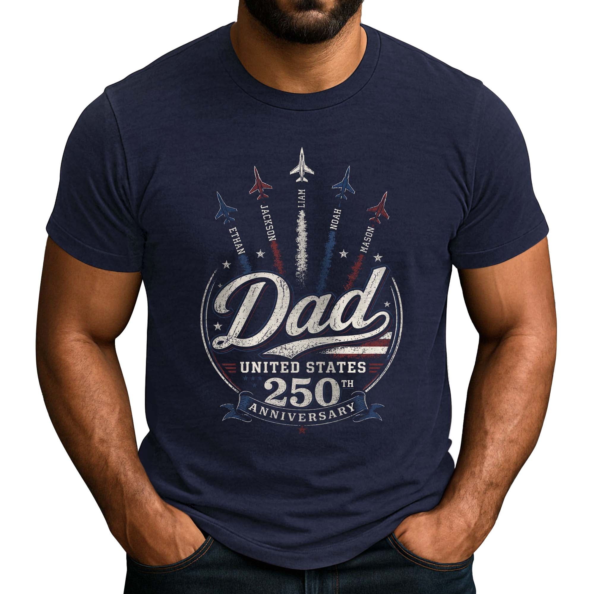 Jet Fighter Aircraft Holiday Shirts Custom Kids Names Personalized Title All Ages Top