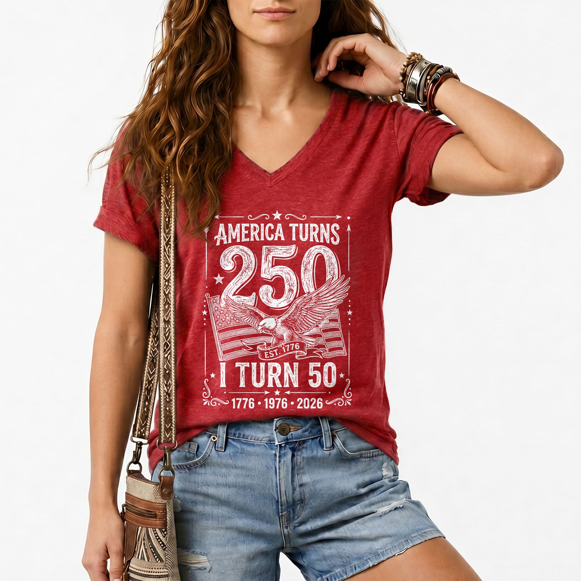 Retro USA 250 Years Celebration Tee – Turning 50 in 2026 Shirt