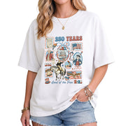 1776-2026 USA 250th Celebration Shirt - Retro Freedom Stamp Patriotic T-Shirt