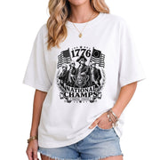 1776 National Champs Shirt Retro Style Patriotic Graphic Tee Unique Historical Design
