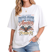 United States of America Shirt Vintage 1776 2026 Eagle 250th Anniversary Comfort Tee - Rust Field Wear