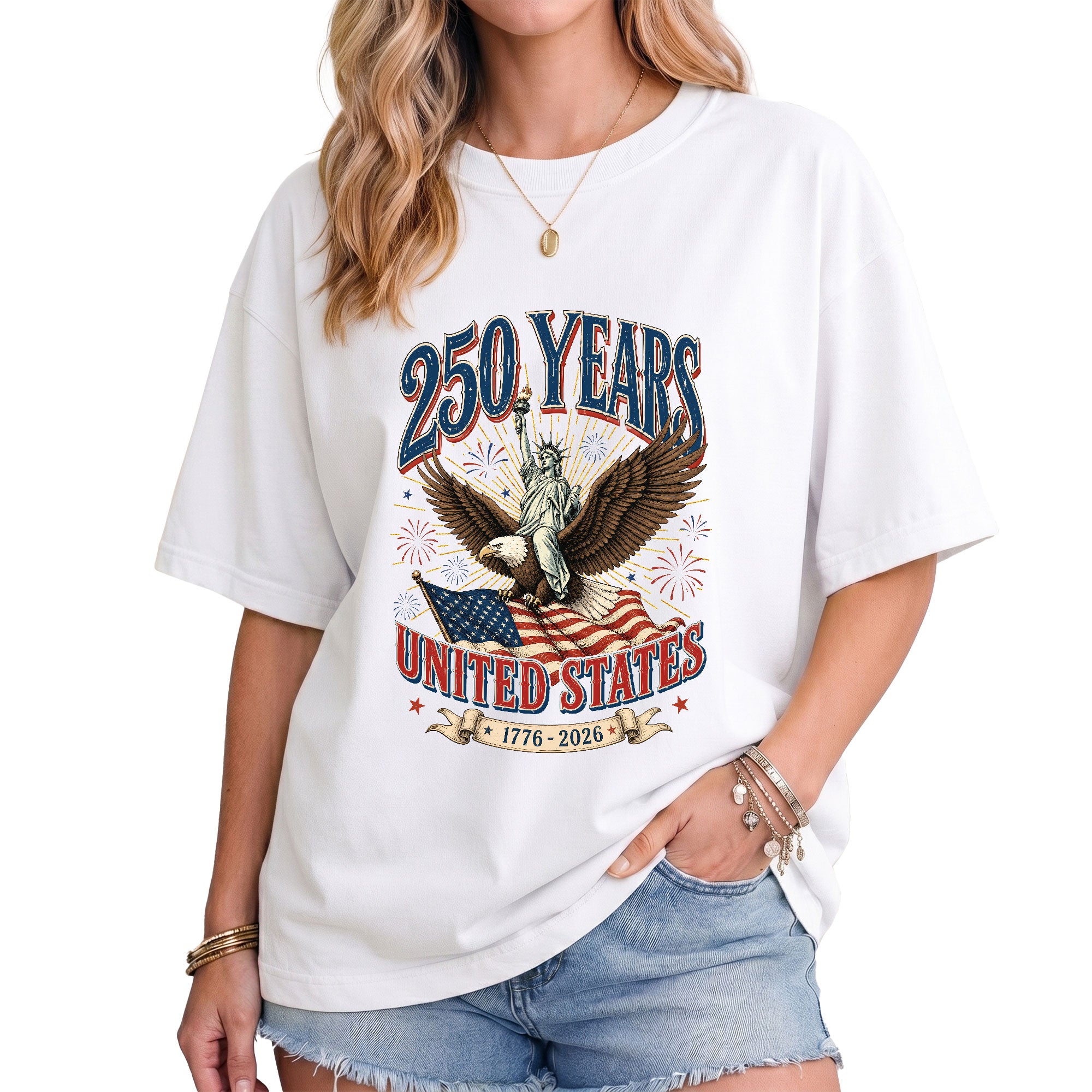 Statue of Liberty Eagle Shirt United States 250 Years Vintage Comfort Colors T-Shirt
