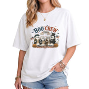 Boo Crew Halloween Shirt Patriotic Founding Fathers Ghosts US Flag Historical Tee