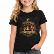 250th Anniversary Kids T-Shirt Vintage Patriotic Eagle Liberty Bell 1776-2026 Tee