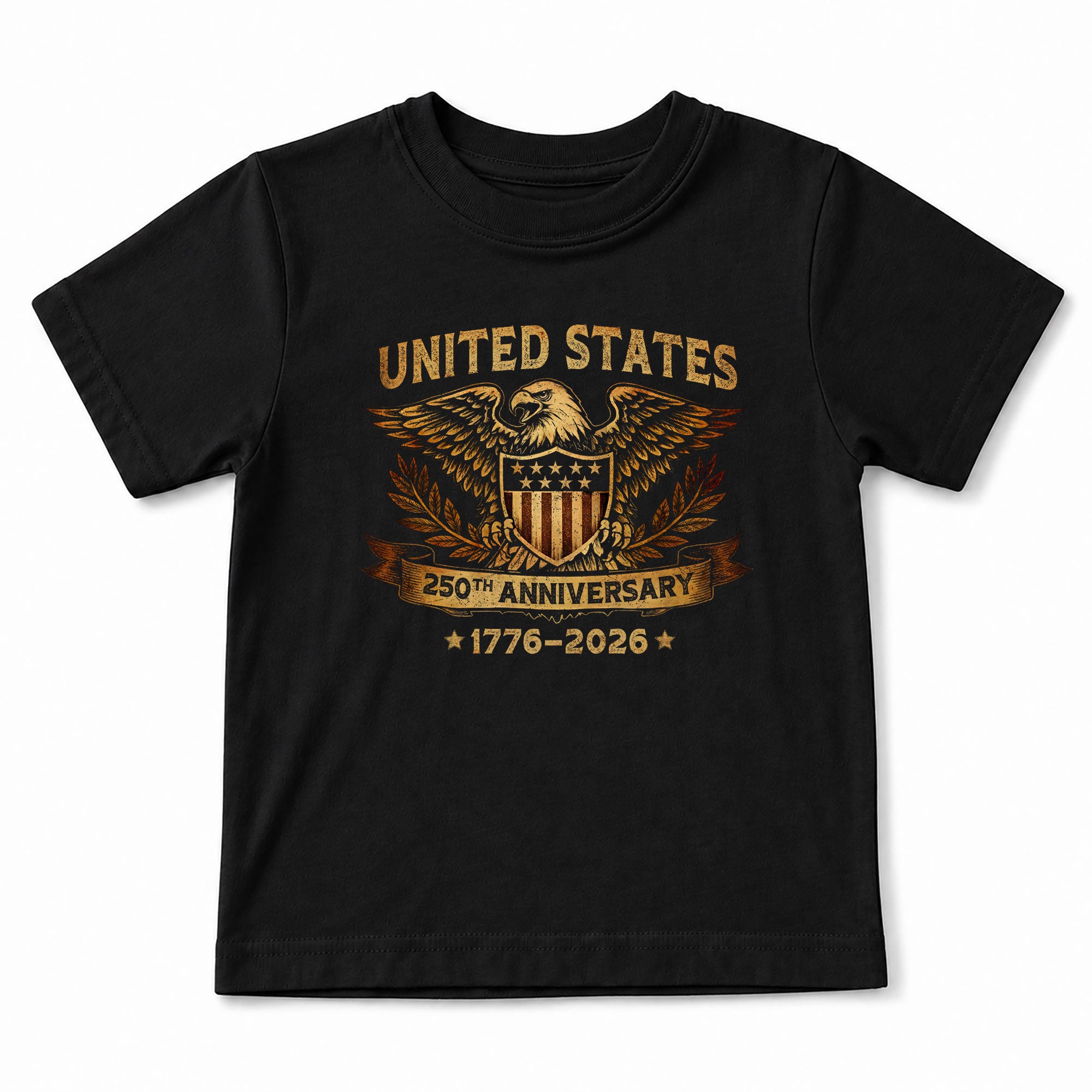 Kid T-Shirt United States 250th Anniversary | Patriotic 1776-2026 Eagle Shield Boys Girls