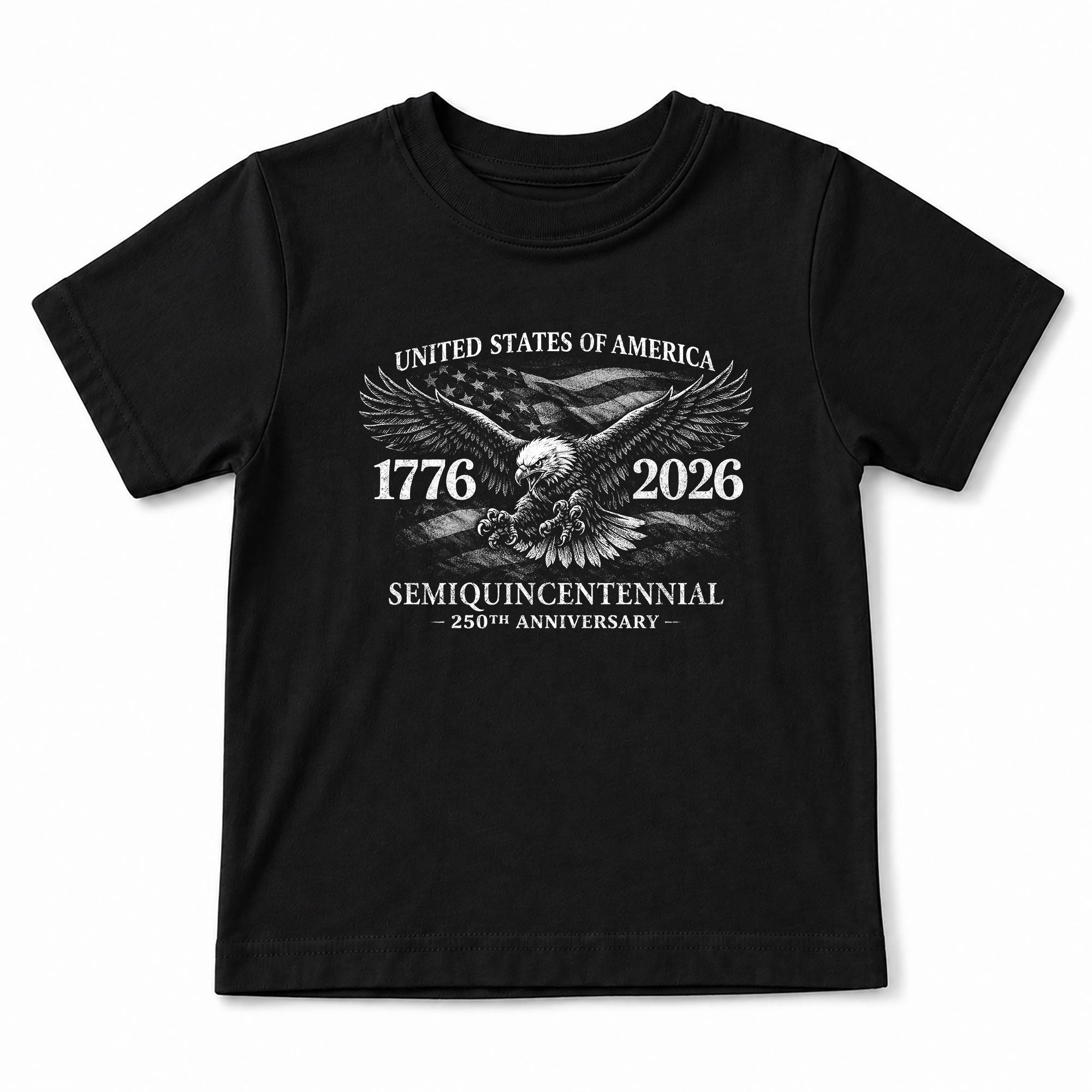 Kid T-Shirt United States 250th Anniversary | 1776-2026 Eagle Flag Boys Girls Shirt