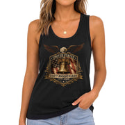 250th Anniversary Tank Top Women 1776-2026 Liberty Bell Patriotic Eagle US Shirt