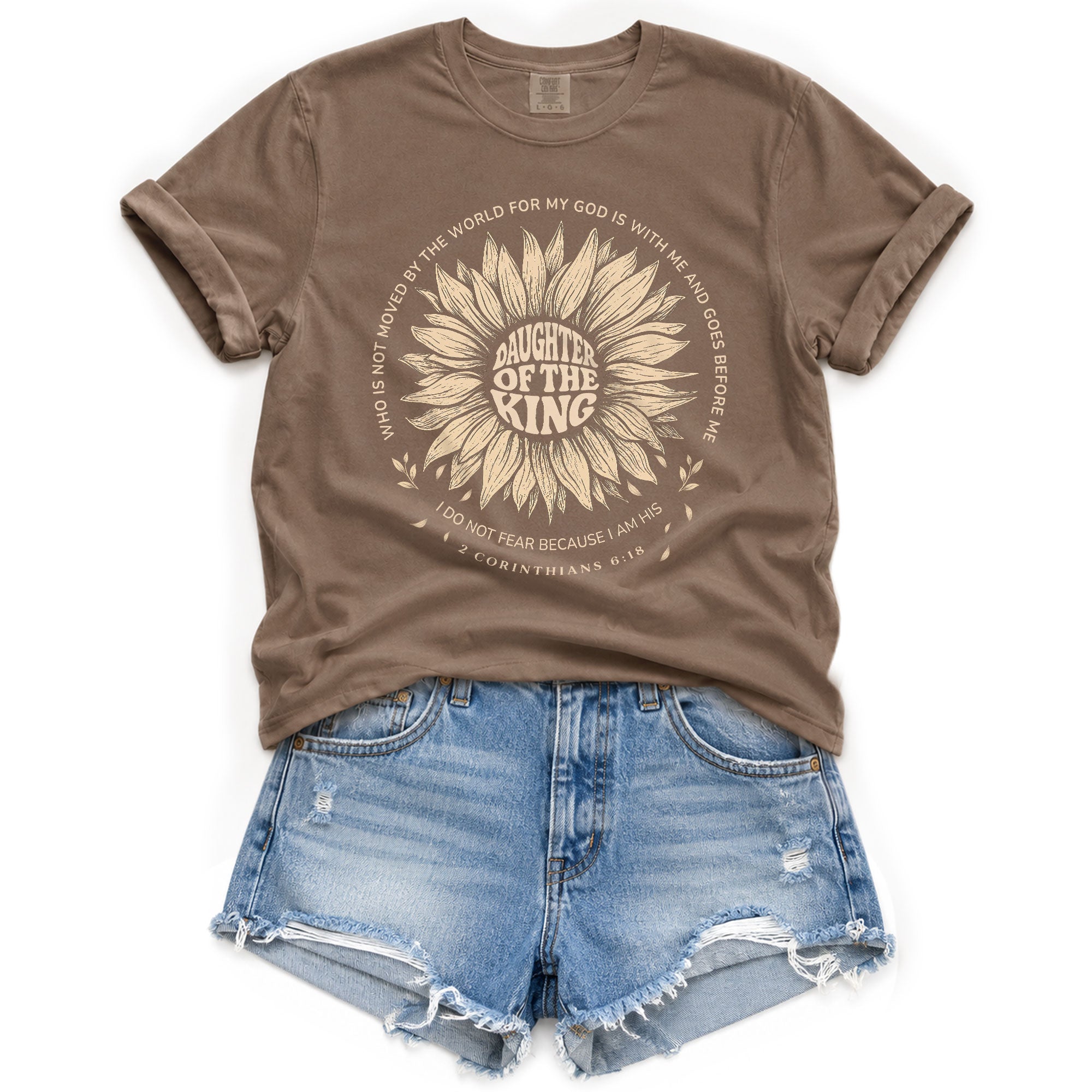 Daughter Of The King Sunflower 2 Corinthians 6 18 Graphic Christian Tee Shirt Women