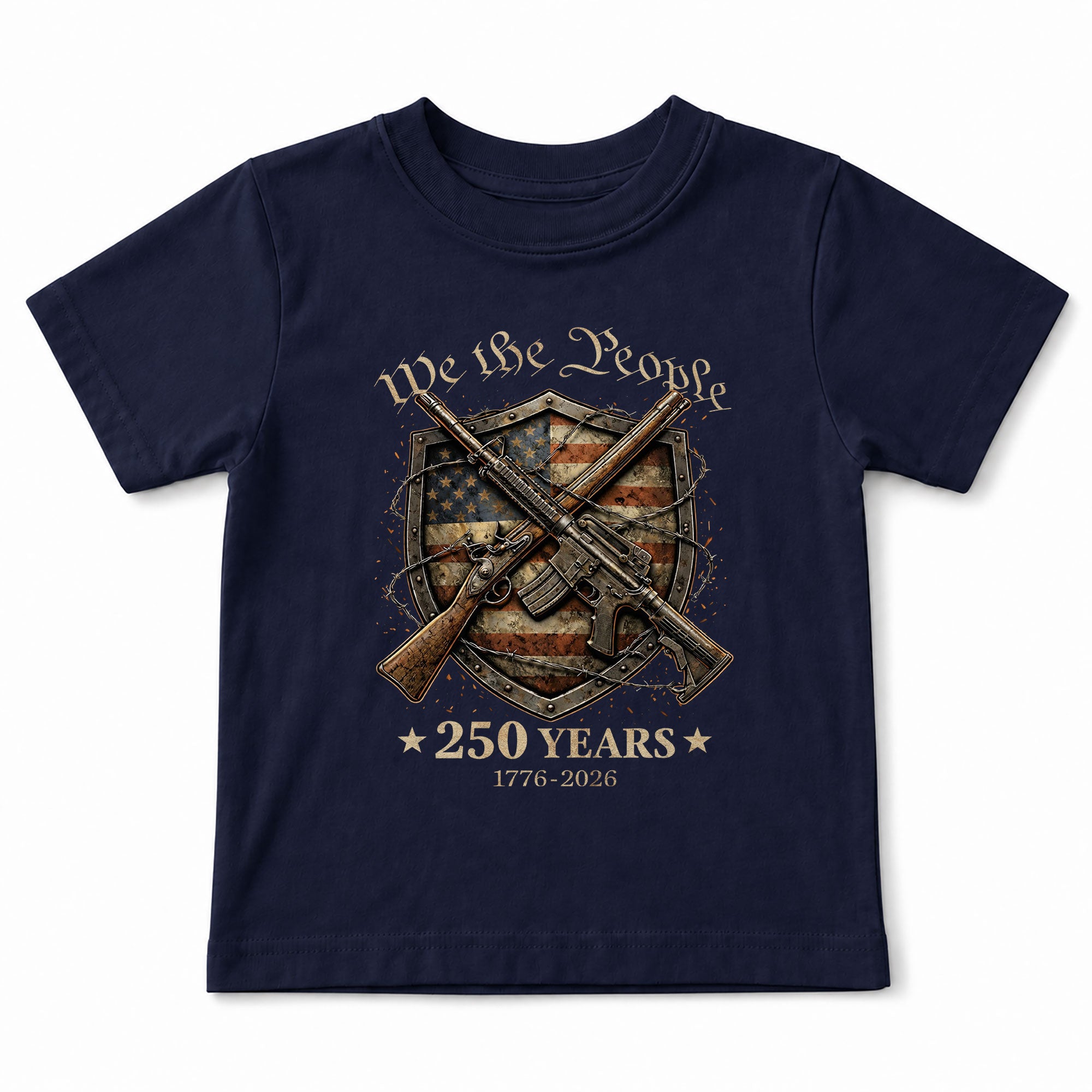 We The People 250 Years Kids T-Shirt 1776–2026 Patriotic USA Freedom Youth Tee