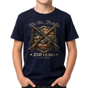 We The People 250 Years Kids T-Shirt 1776–2026 Patriotic USA Freedom Youth Tee