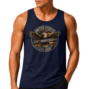 United States Mens Tank Top 1776-2026 Patriotic 250th Anniversary Eagle Flag