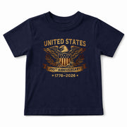 Kid T-Shirt United States 250th Anniversary | Patriotic 1776-2026 Eagle Shield Boys Girls