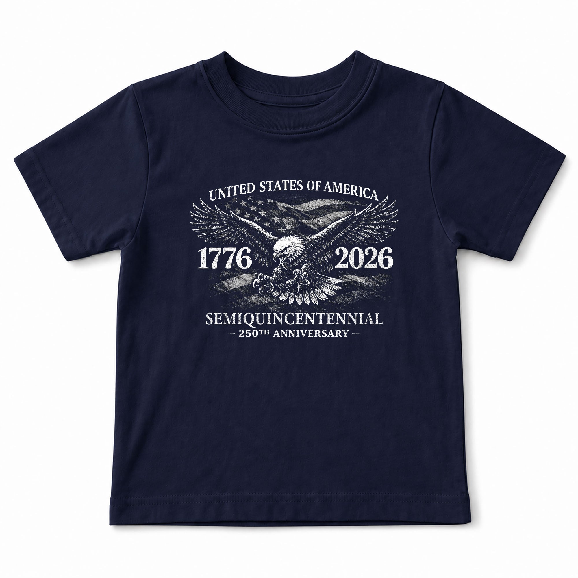 Kid T-Shirt United States 250th Anniversary | 1776-2026 Eagle Flag Boys Girls Shirt