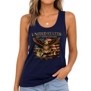 United States 250th Anniversary Tank Top Women Eagle Liberty Bell Patriotic US Shirt