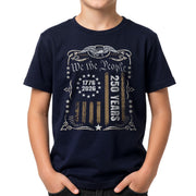 250 Years Kids T-Shirt We The People Patriotic Betsy Ross Flag 1776-2026 Youth Tee Shirt