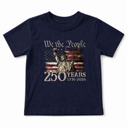 Kids 250 Years T-Shirt Statue of Liberty We The People Patriotic American Flag Tee