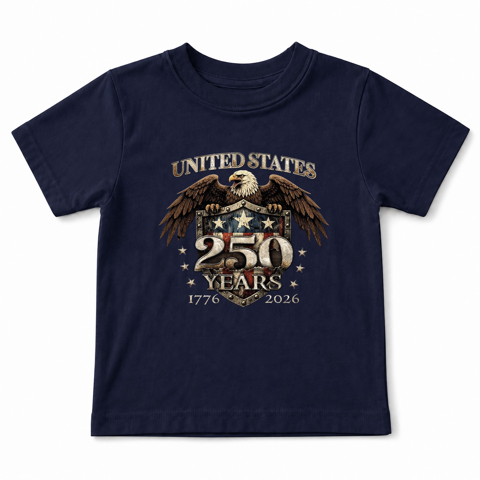 250 Years Kids T-Shirt United States Patriotic Eagle American Flag 1776-2026 Youth Tee