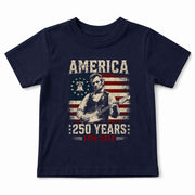 T-Shirt Kid Patriotic 1776-2026 America 250 Years Abraham Lincoln Guitar Children Shirt