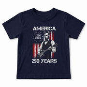 T-Shirt Kid Stars 1776-2026 America 250 Years Abraham Lincoln Guitar Boys Girls Tee