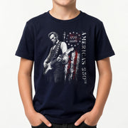 America's 250th Anniversary Kids Shirt 1776–2026 Lincoln Guitar Freedom Tee