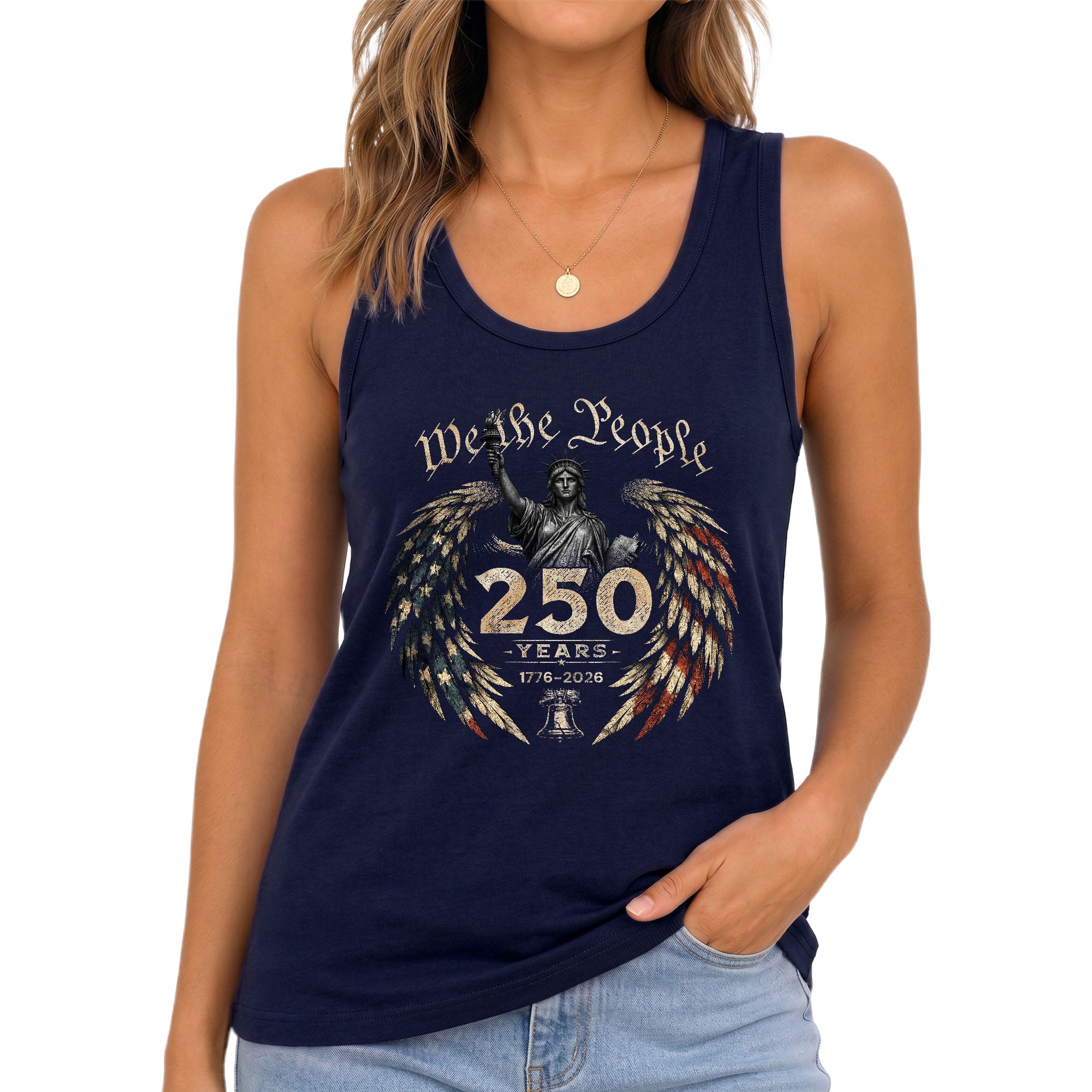 We the People 250 Years Tank Top | Patriotic 1776-2026 Women's Graphic Shirt