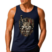 Statue of Liberty Shield Tank Top 1776-2026 Patriotic Retro Men Graphic Sleeveless Shirt