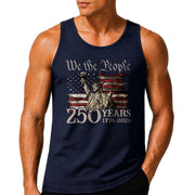 USA 250th Anniversary Men Tank Top Patriotic We The People Statue Of Liberty 1776-2026 Shirt