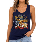 We The People Tank Top Women Patriotic US 1776 2026 Eagle 250th Anniversary Shirt