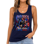 Tank Top Lincoln Women Patriotic America 250 Years Anniversary Graphic Sleeveless