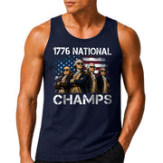 1776 National Champs Men’s Tank Top - Patriotic Founding Fathers Graphic Sleeveless Tee