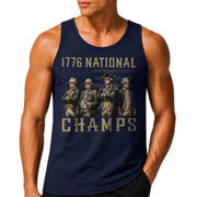 Men’s 1776 National Champs Tank Top - Vintage American History Style Sleeveless Shirt