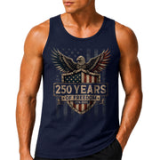Men Tank Top 250 Years of Freedom Shirt 1776 2026 Patriotic American Eagle Graphic Tee