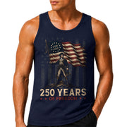 Men Tank Top 250 Years of Freedom Shirt 1776 2026 George Washington Patriotic Tee