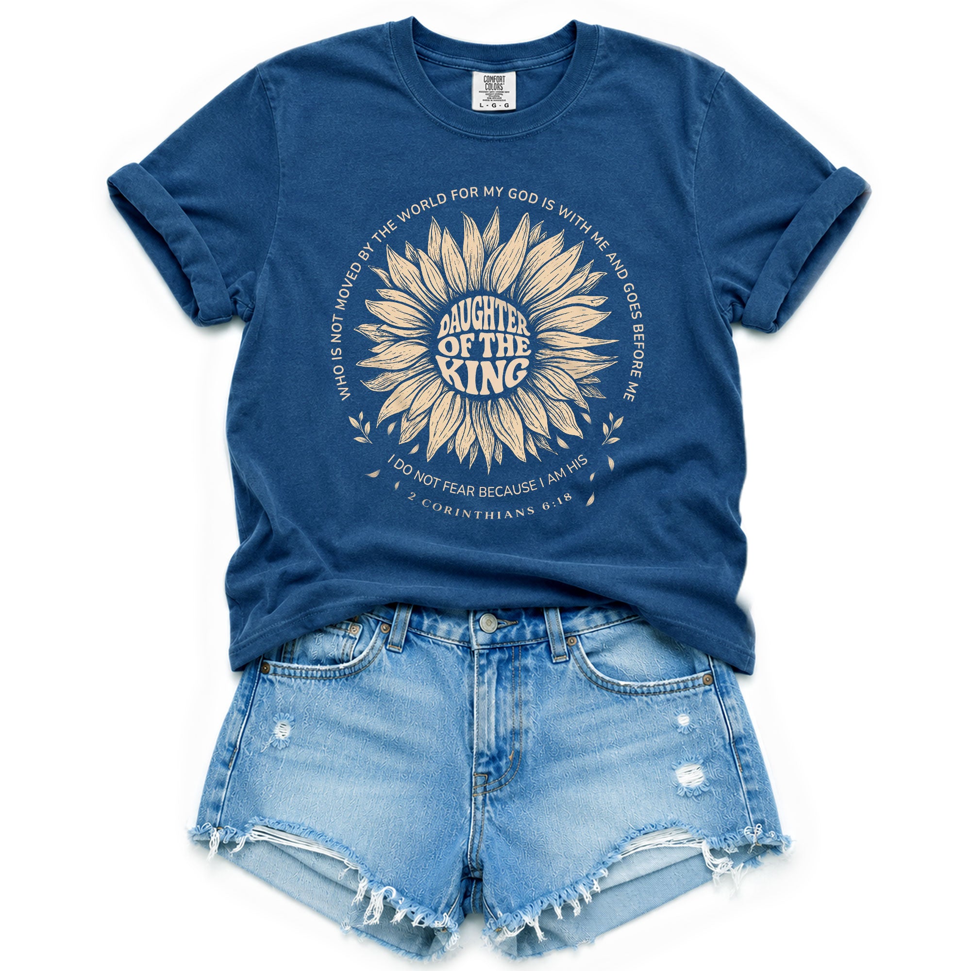 Daughter Of The King Sunflower 2 Corinthians 6 18 Graphic Christian Tee Shirt Women