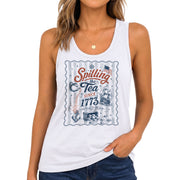Spilling The Tea Since 1773 Patriotic Tank Top Women Historical Graphic Sleeveless