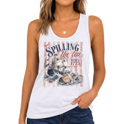 Spilling The Tea Since 1773 Tank Top Women Patriotic Graphic Sleeveless Summer Shirt
