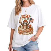 Raccoon Fall T-Shirt: 1776-2026 United States Autumn Graphic Tee for Thanksgiving