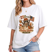 1776-2026 United States Fall Graphic Tee: Cute Raccoon Autumn Pumpkin Spice T-Shirt