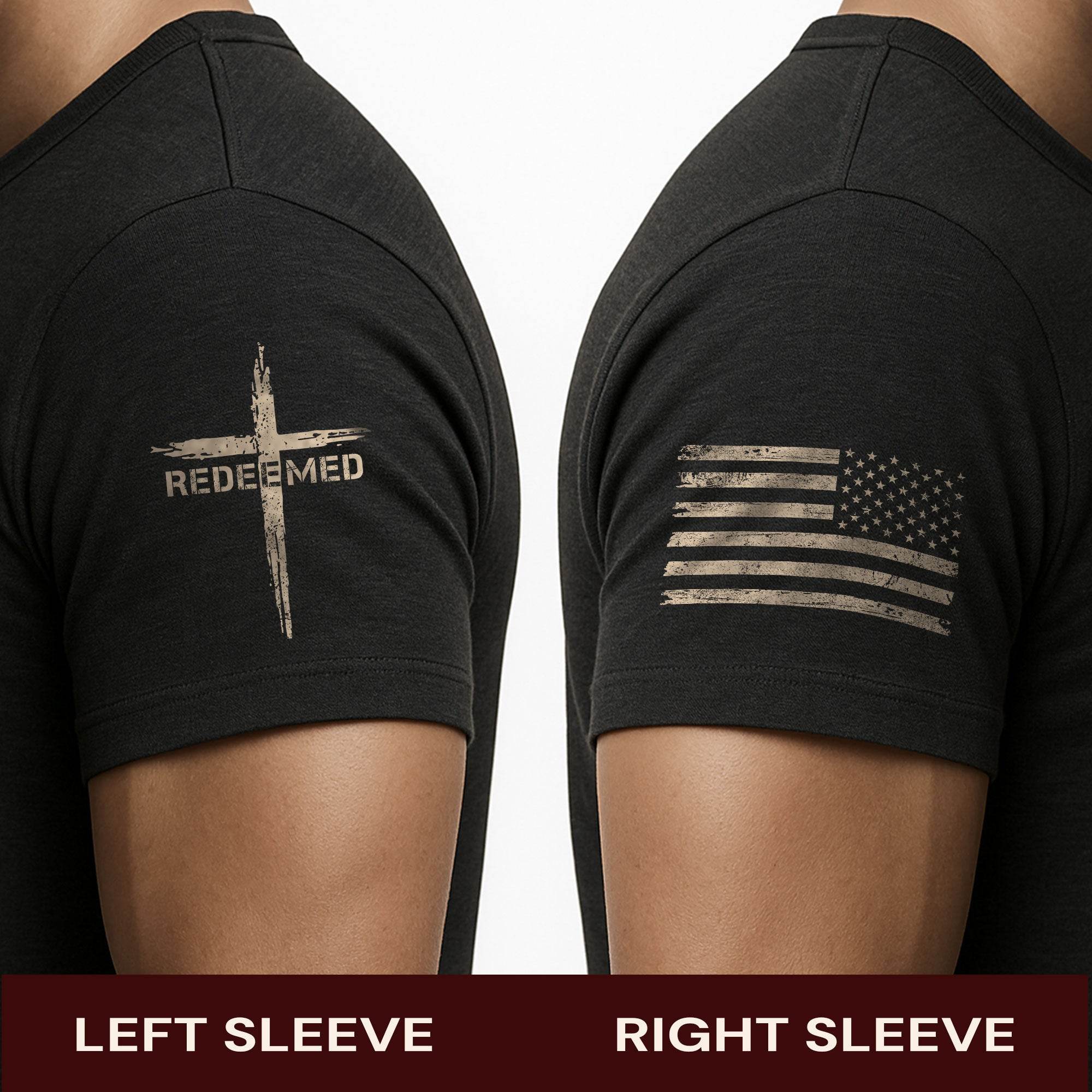 Redeemed T-Shirt – Wooden Cross Edition - Rust Field Wear