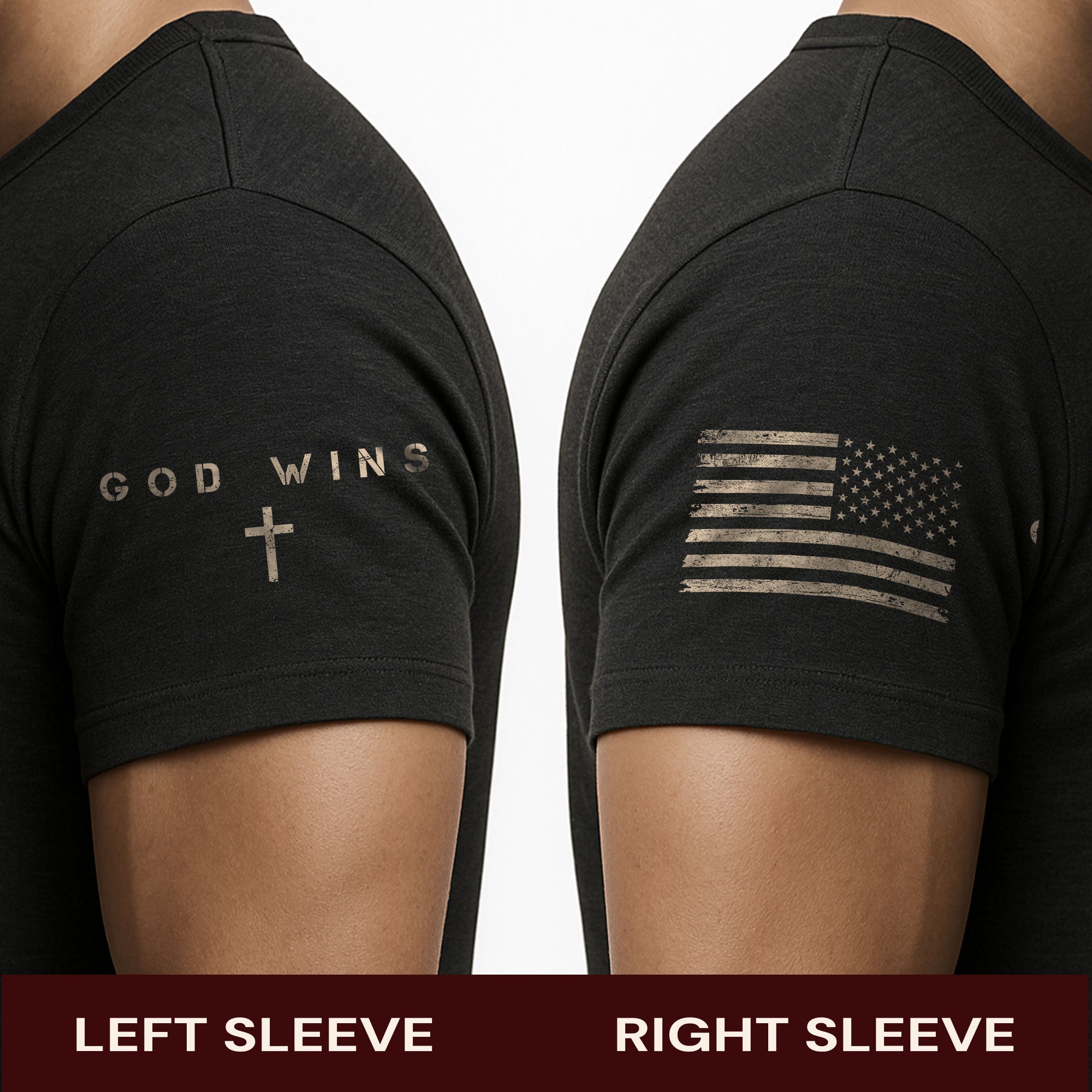 God Wins Cross & Crown Of Thorns Christian T-shirt