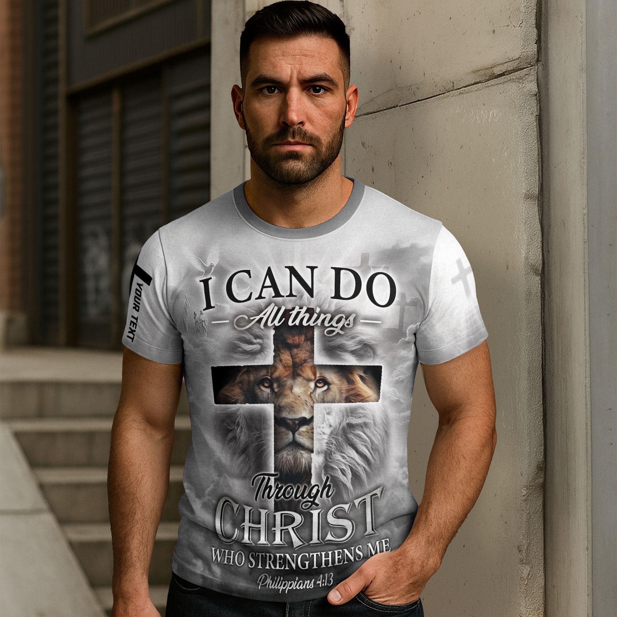 Custom Raise The Cross. Roar Like A Lion T-shirt